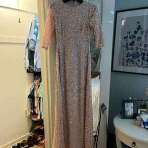 Adrianna Papell Pink Sequin Dress